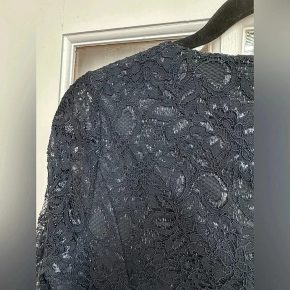 Banana Republic L'Wren Scott Collection Navy Lace Metallic Dress Size 4 NWT - Picture 7 of 15